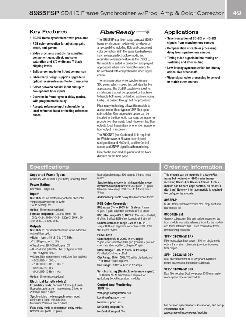 GRASS VALLEY 8985FSP datasheet