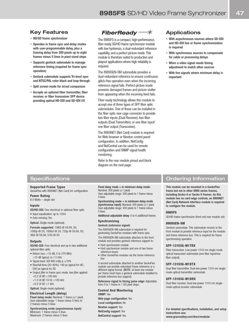 GRASS VALLEY 8985FS datasheet GRASS VALLEY 8985FS datasheet
