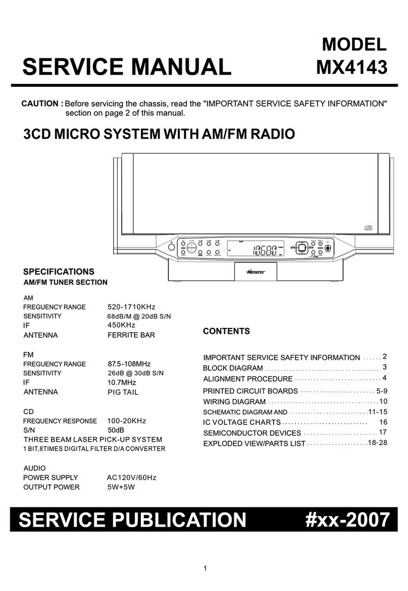 Memorex MX4143 Service manual