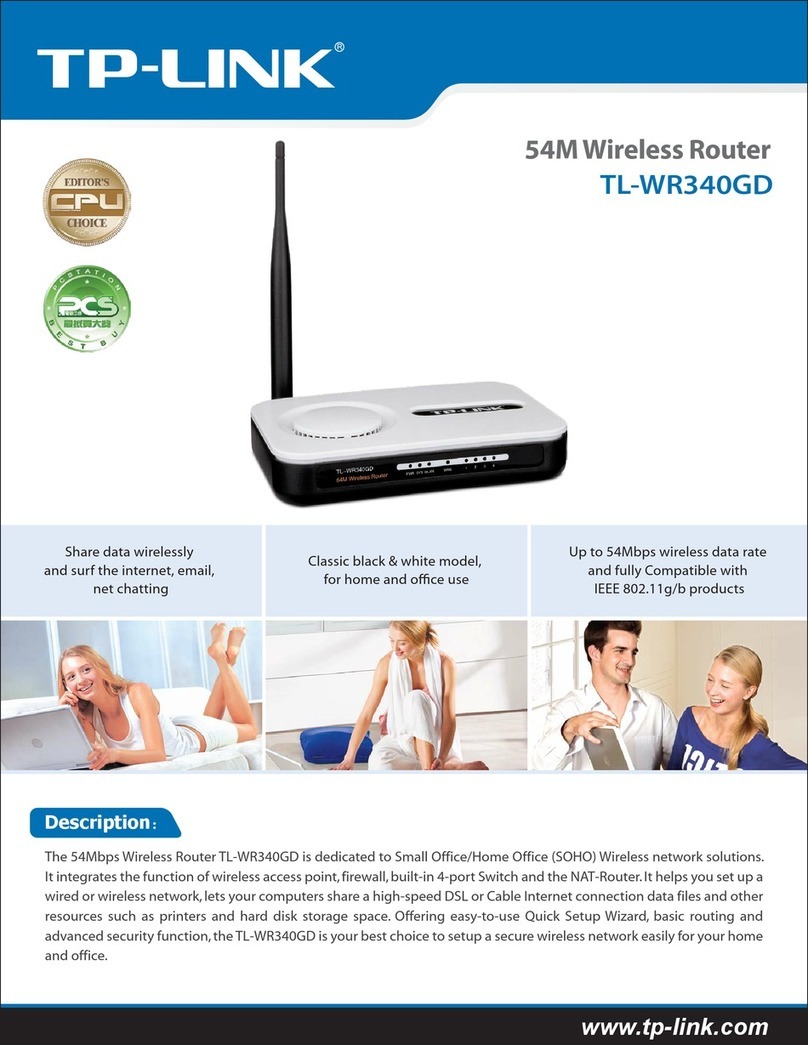 TP-Link TL-WR340GD - 54 Mbps Wireless G Router User manual