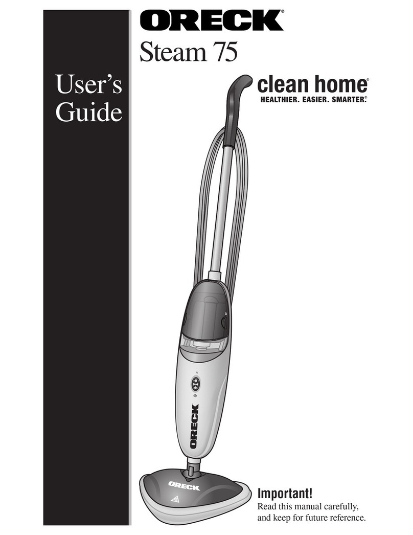 Oreck Steam-On user guide