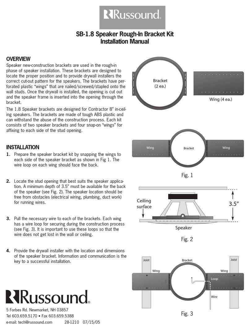 Russound SB-1.8 BRACKET User manual