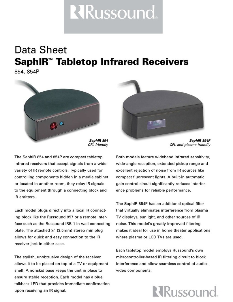 Russound SAPHIR 854 datasheet