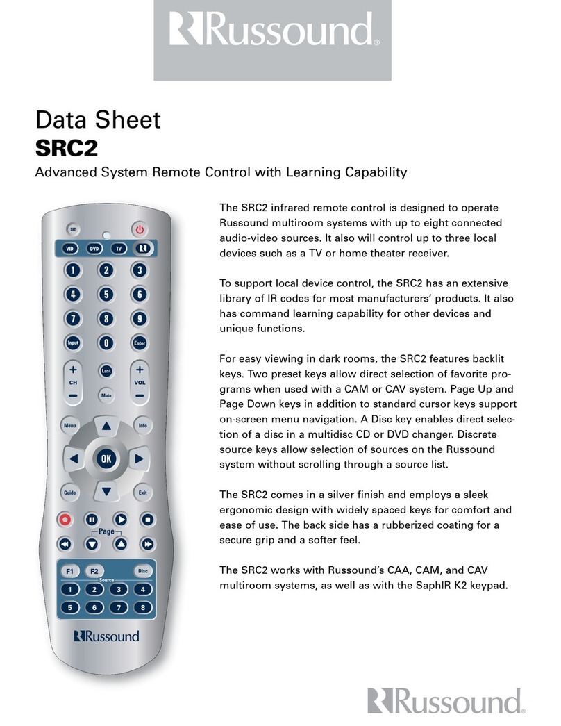 Russound SRC2_DATA User manual