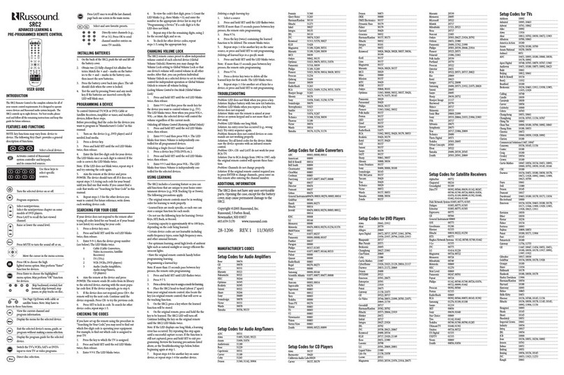 Russound SRC2 user guide