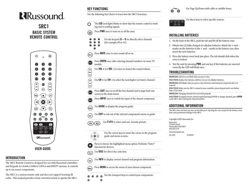 Russound SRC1 user guide