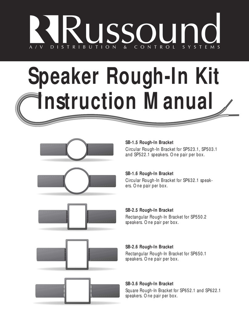 Russound SPEAKER ROUGH-IN KIT User manual