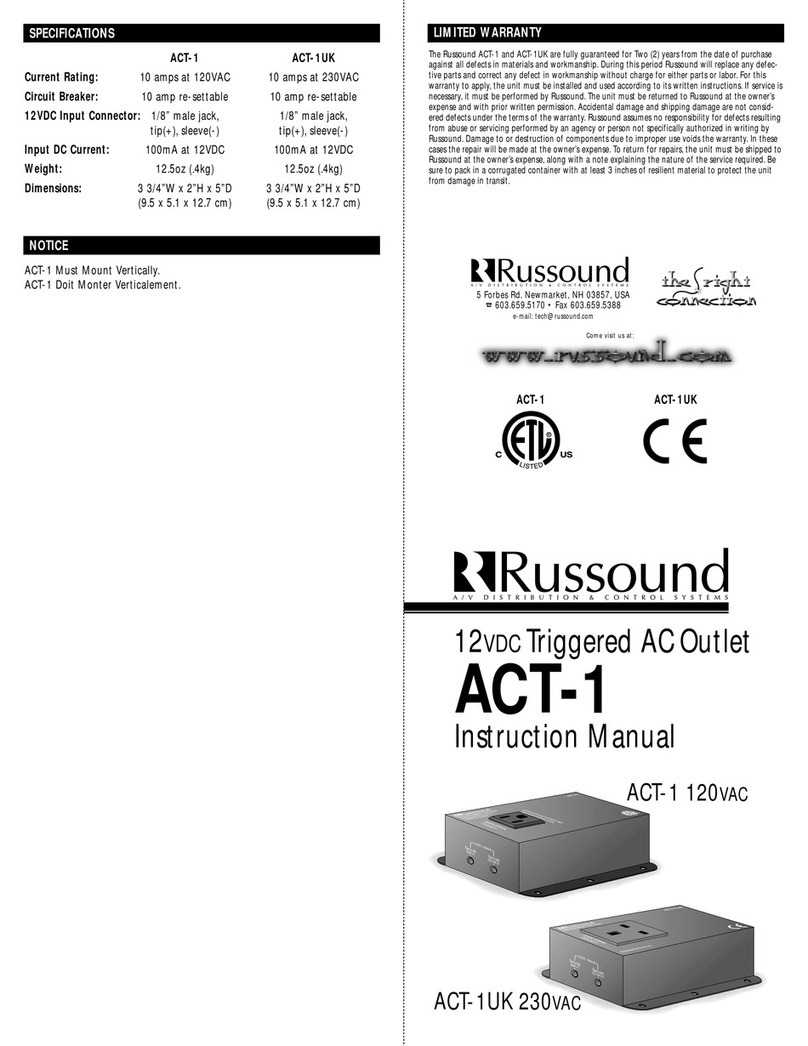 Russound ACT-1 instruction manual