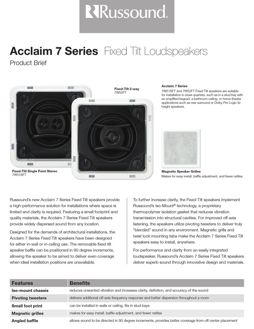 Russound Acclaim 7W51SFT User manual