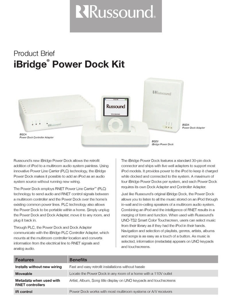 Russound IBRIDGE POWERDOCK datasheet