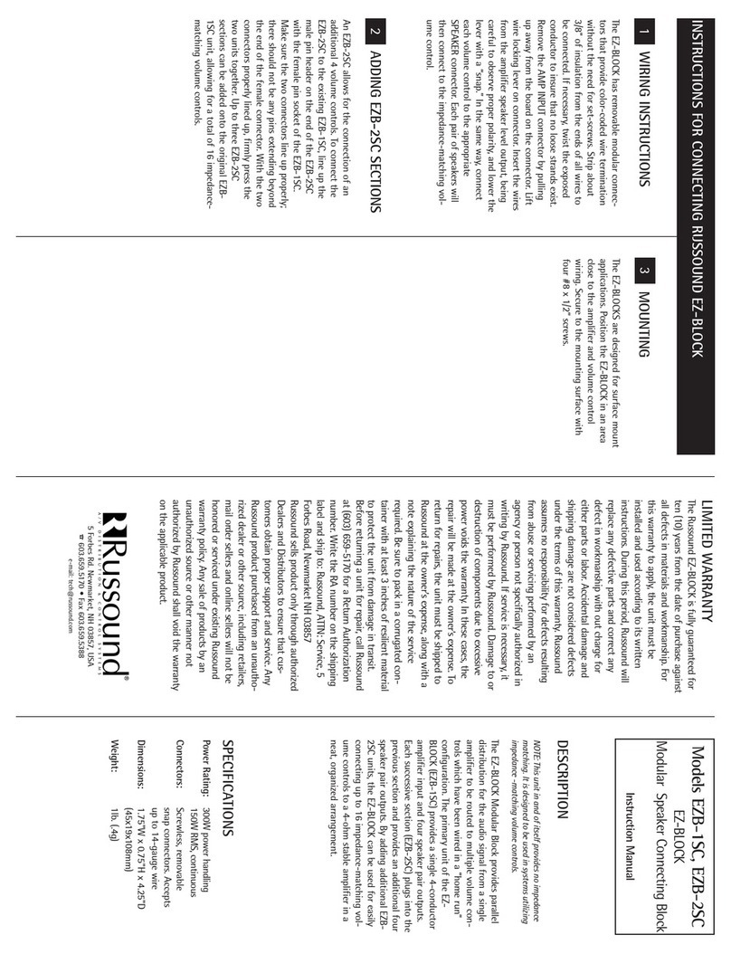 Russound EZB-1SC instruction manual