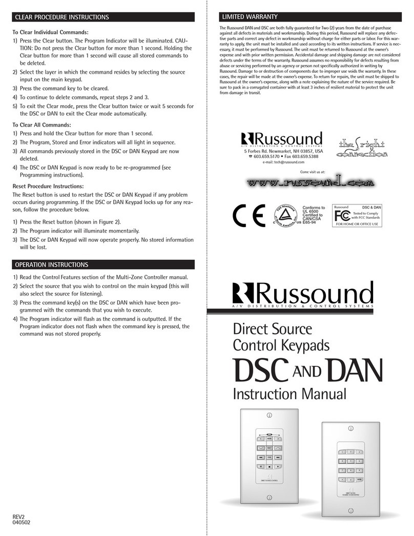 Russound DAN instruction manual