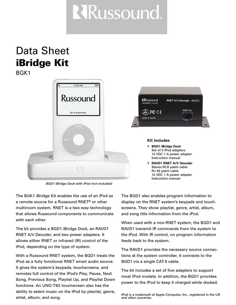 Russound BGK1 datasheet
