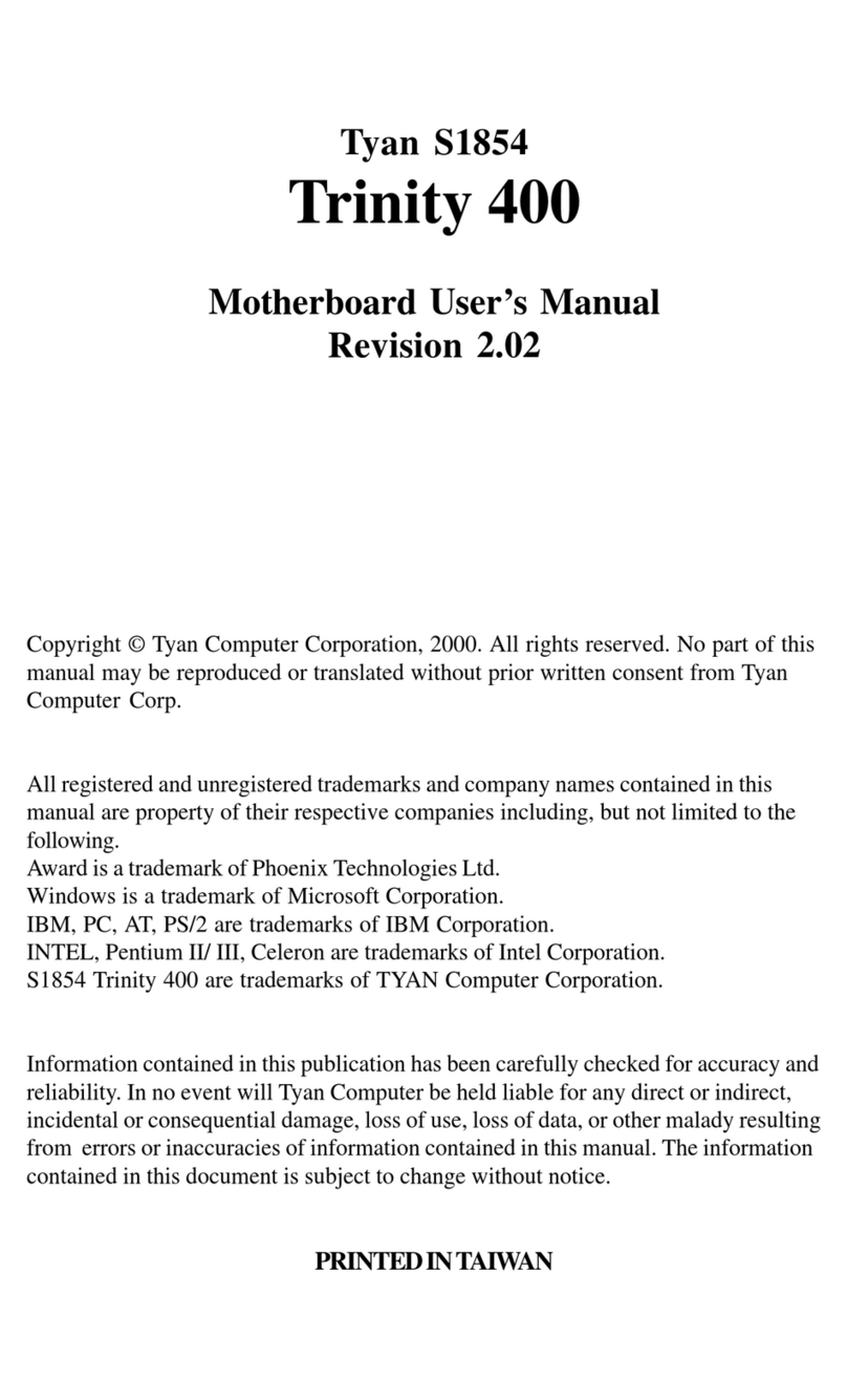 TYAN TRINITY 400 User manual
