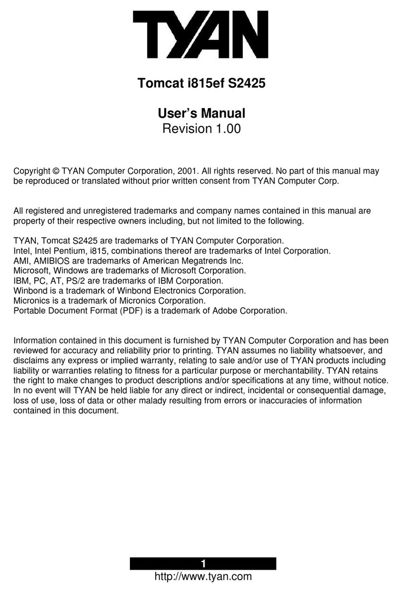 TYAN TOMCAT I815EF user manual