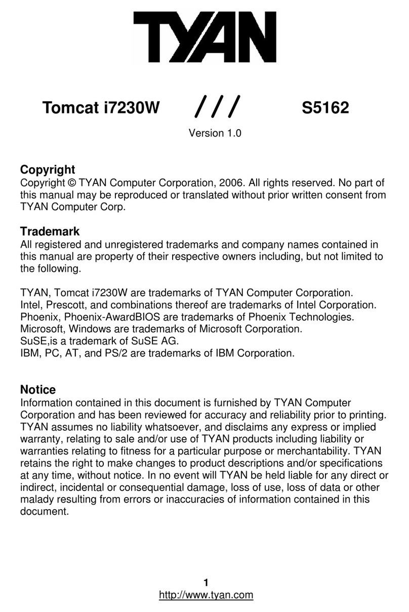 TYAN TOMCAT I7230W manual