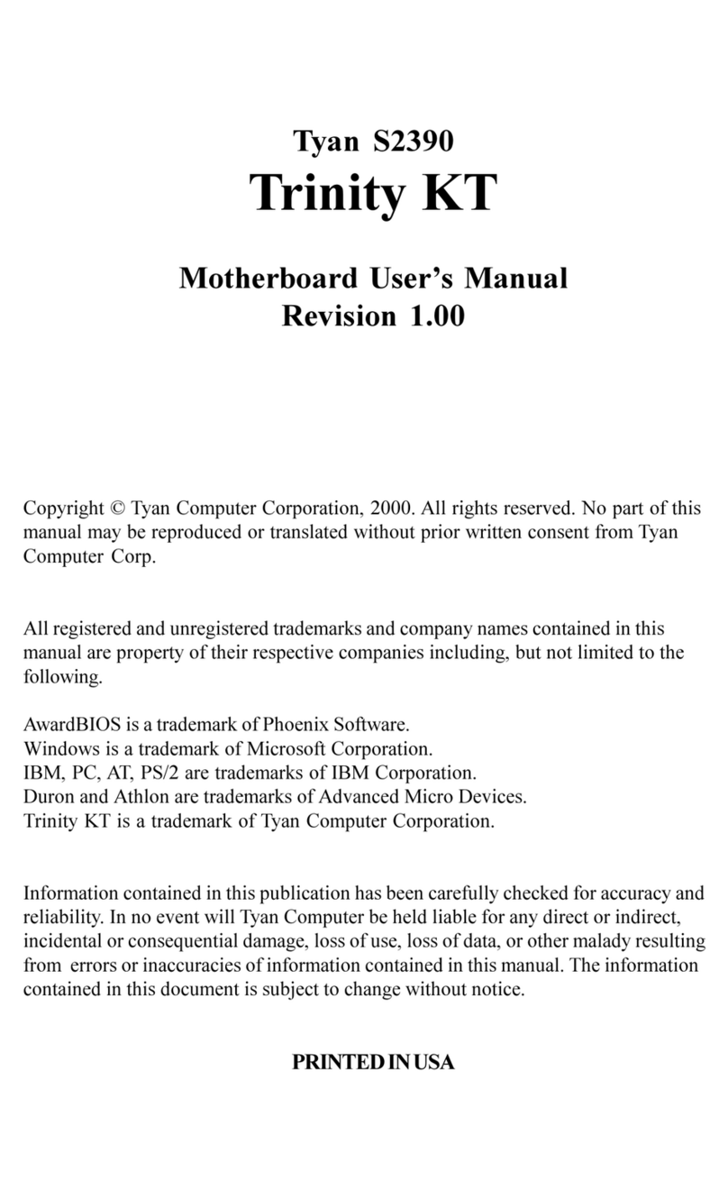 TYAN TRINITY KT User manual