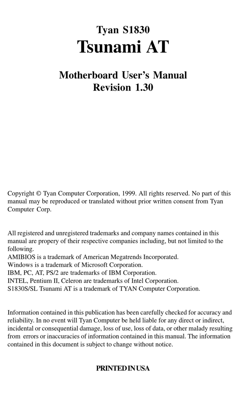 TYAN TSUNAMI AT User manual