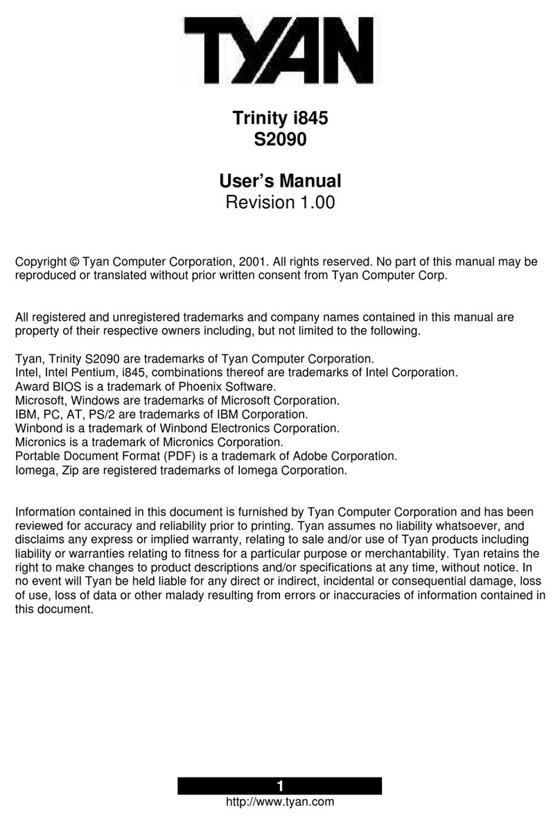 TYAN TRINITY I845 User manual
