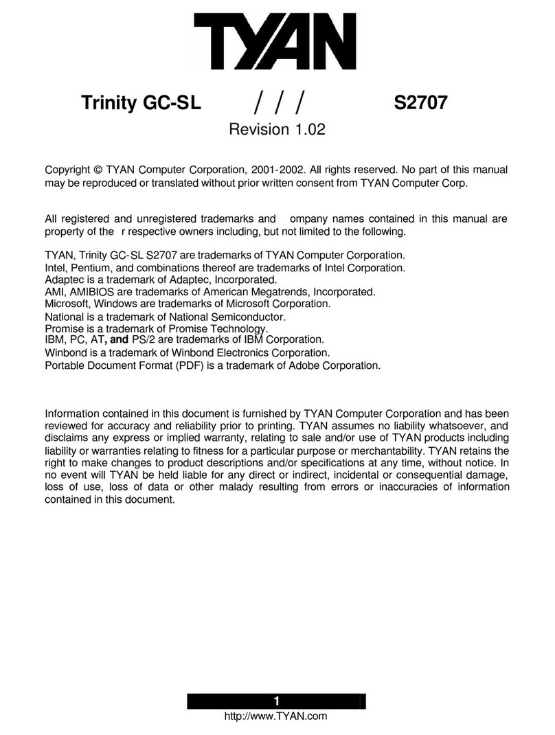 TYAN TRINITY GC-SL manual