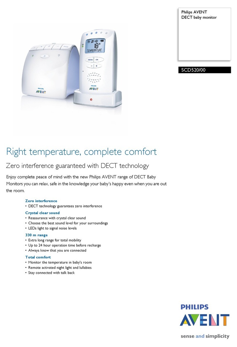 Philips AVENT Avent DECT baby monitor SCD520 User manual Philips AVENT Avent DECT baby monitor SCD520 User manual