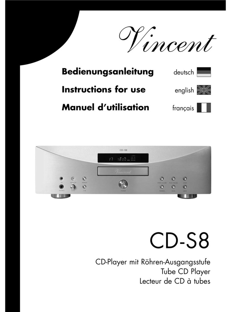 VINCENT CD-S8 User manual