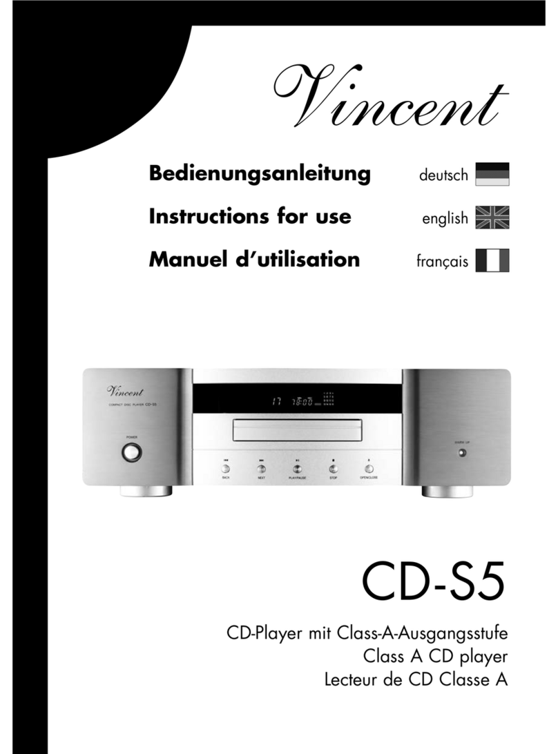 VINCENT CD-S5 User manual
