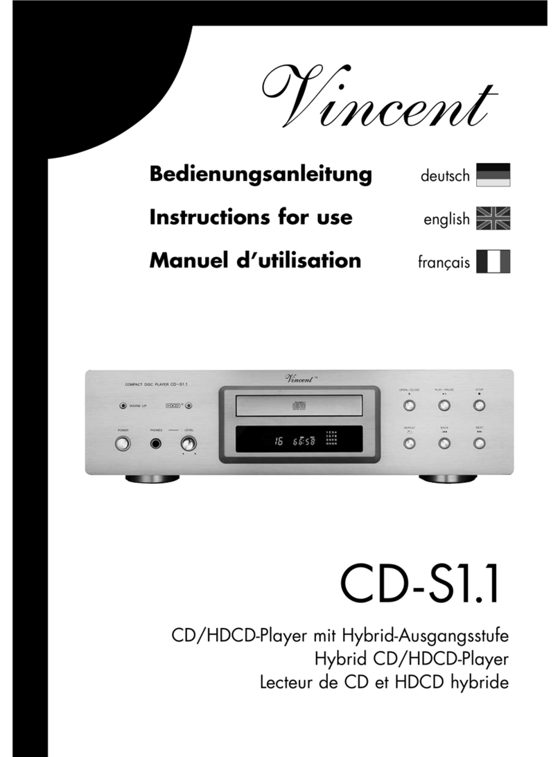 VINCENT CD-S1.1 Instructions for use