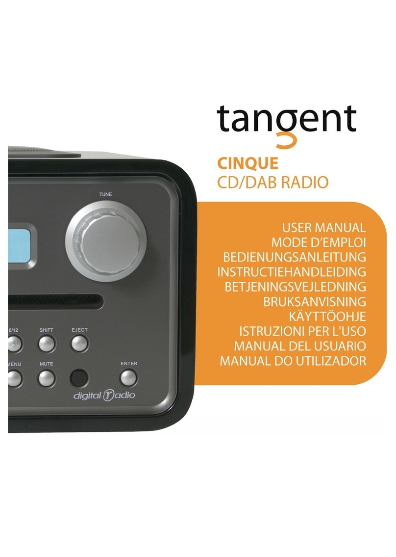 Tangent CINQUE CD-DAB RADIO User manual