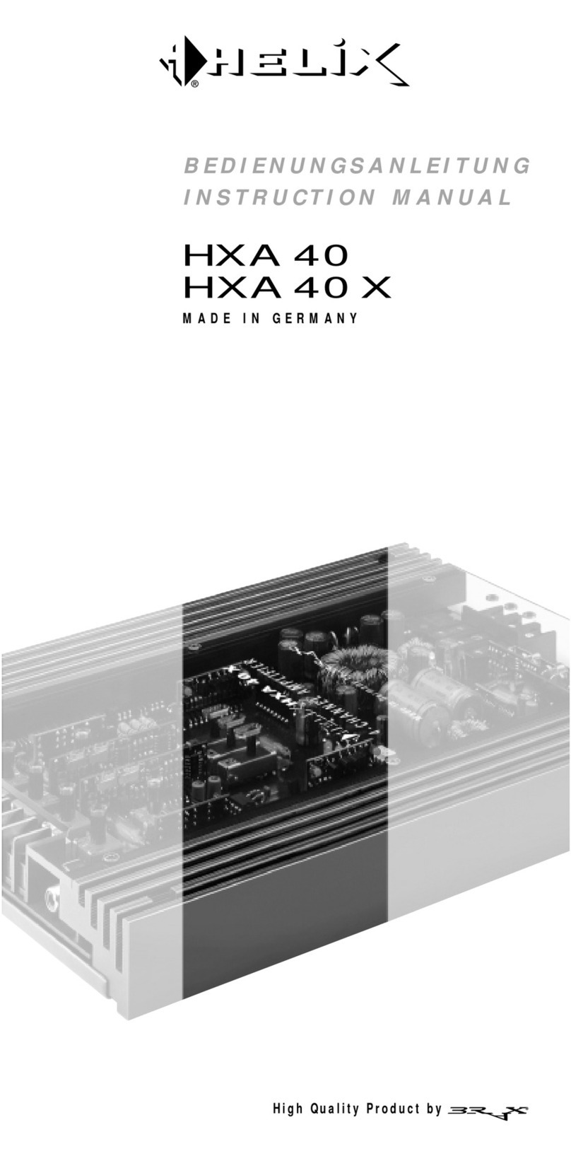 HELIX HXA 40 User manual