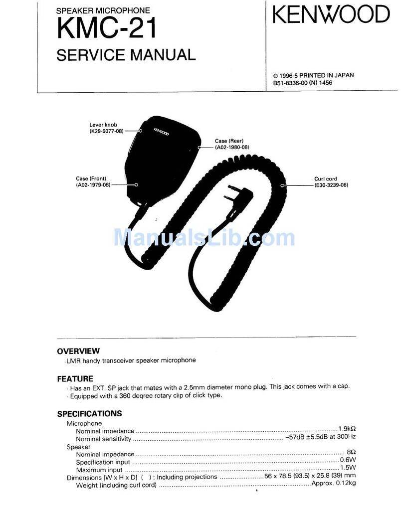 Kenwood KMC-21 - Speaker Microphone User manual