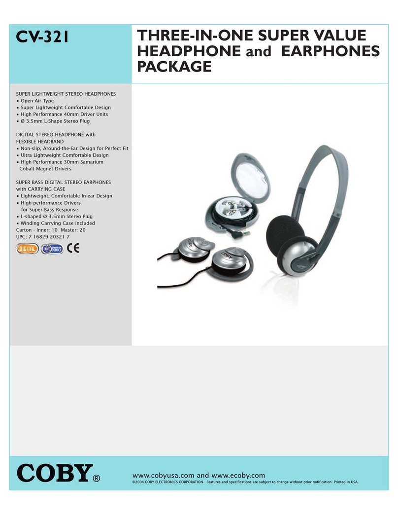 Coby CV321 - CV 321 3-1 HEADPH User manual