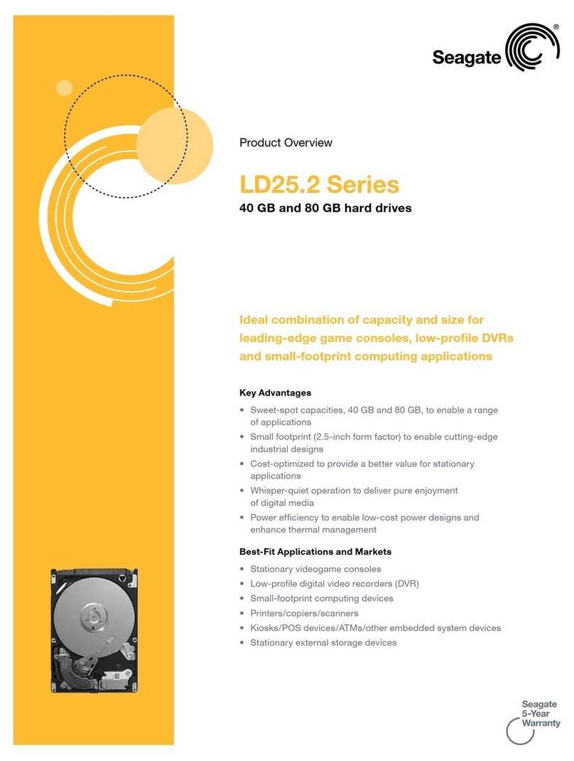 Seagate LD25.2 - Series 80 GB Hard Drive Operating and safety instructions