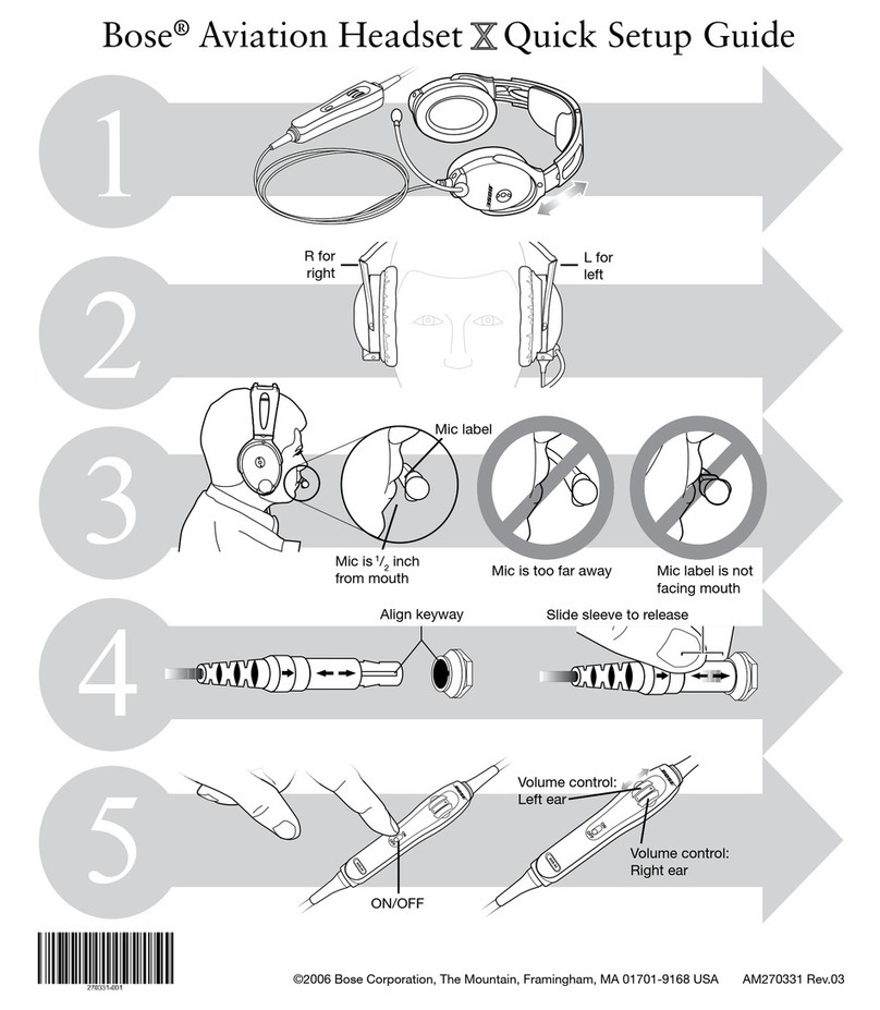 Bose Aviation Headset X User manual