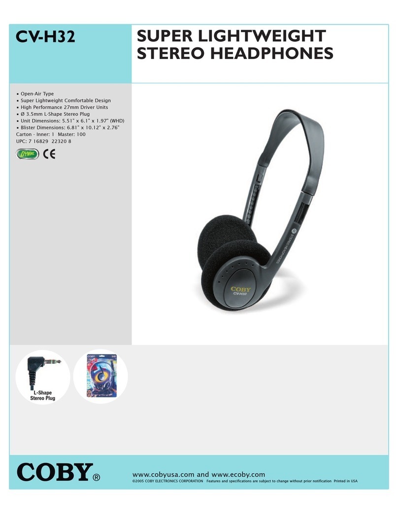 Coby CVH32 - Headphones - Semi-open User manual