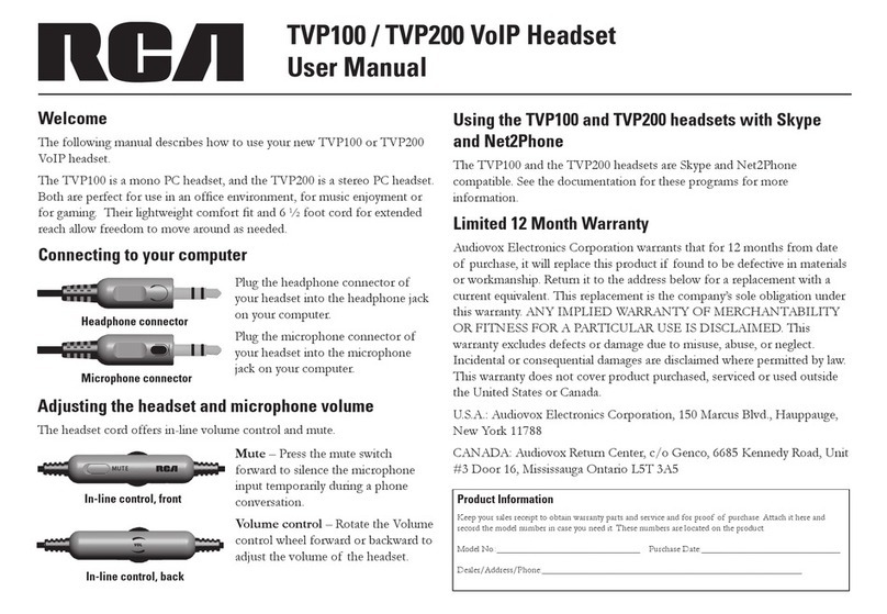 RCA TVP200 user manual