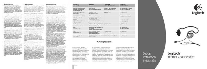Logitech 980158-0403 - Internet Chat Headset Operating and safety instructions