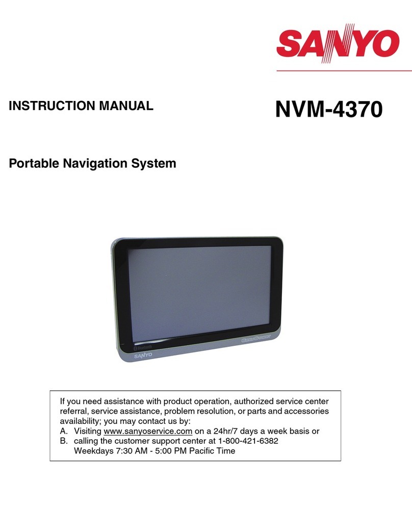Sanyo NVM 4370 - Easy Street - Automotive GPS... User manual