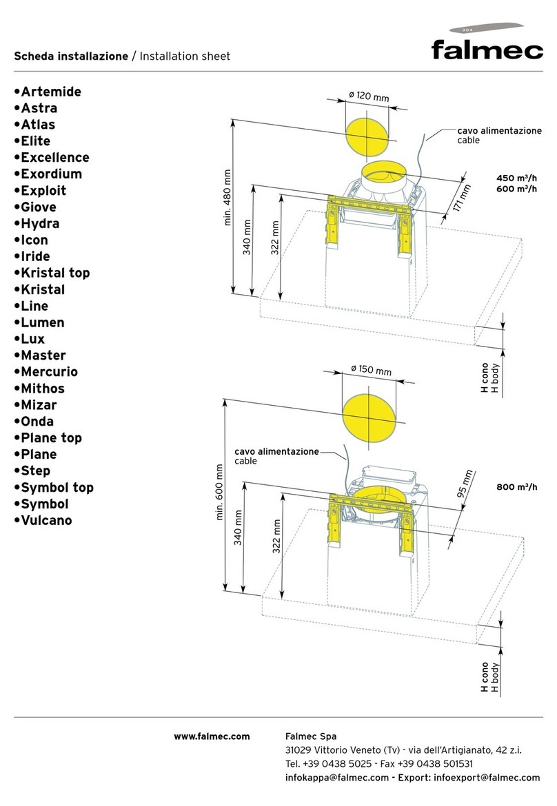FALMEC ARTEMIDE Assembly instructions