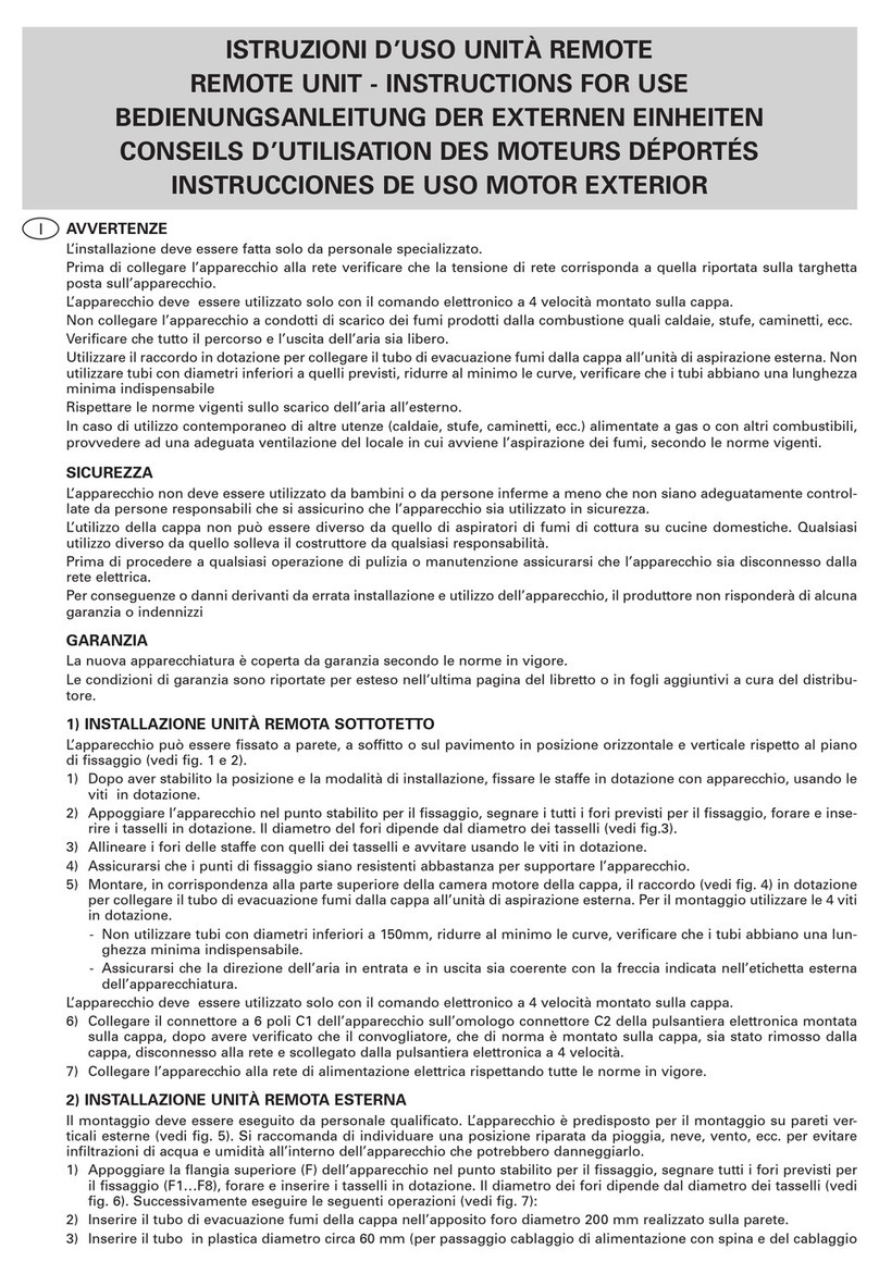 FALMEC REMOTE UNIT User manual