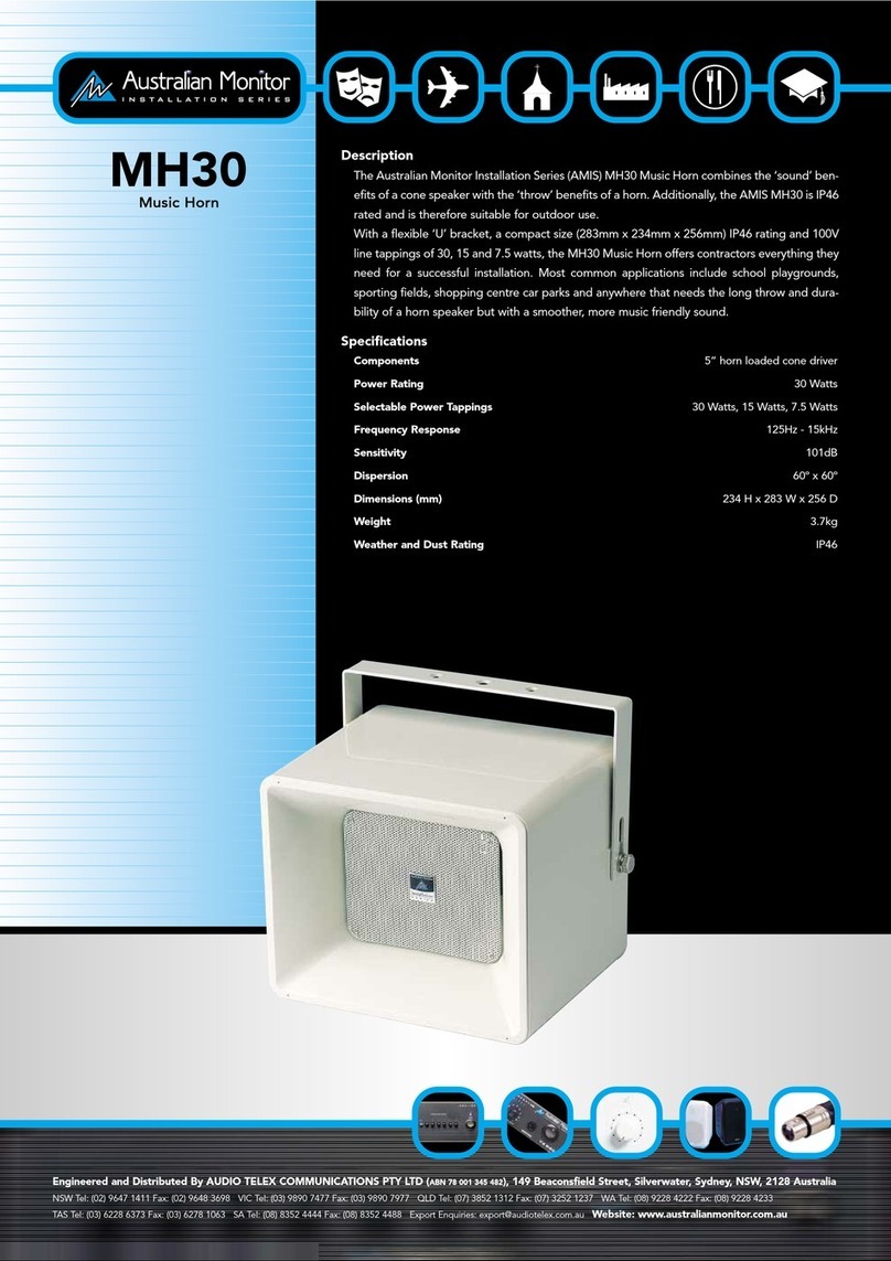 AUSTRALIAN MONITOR MH30 brochure