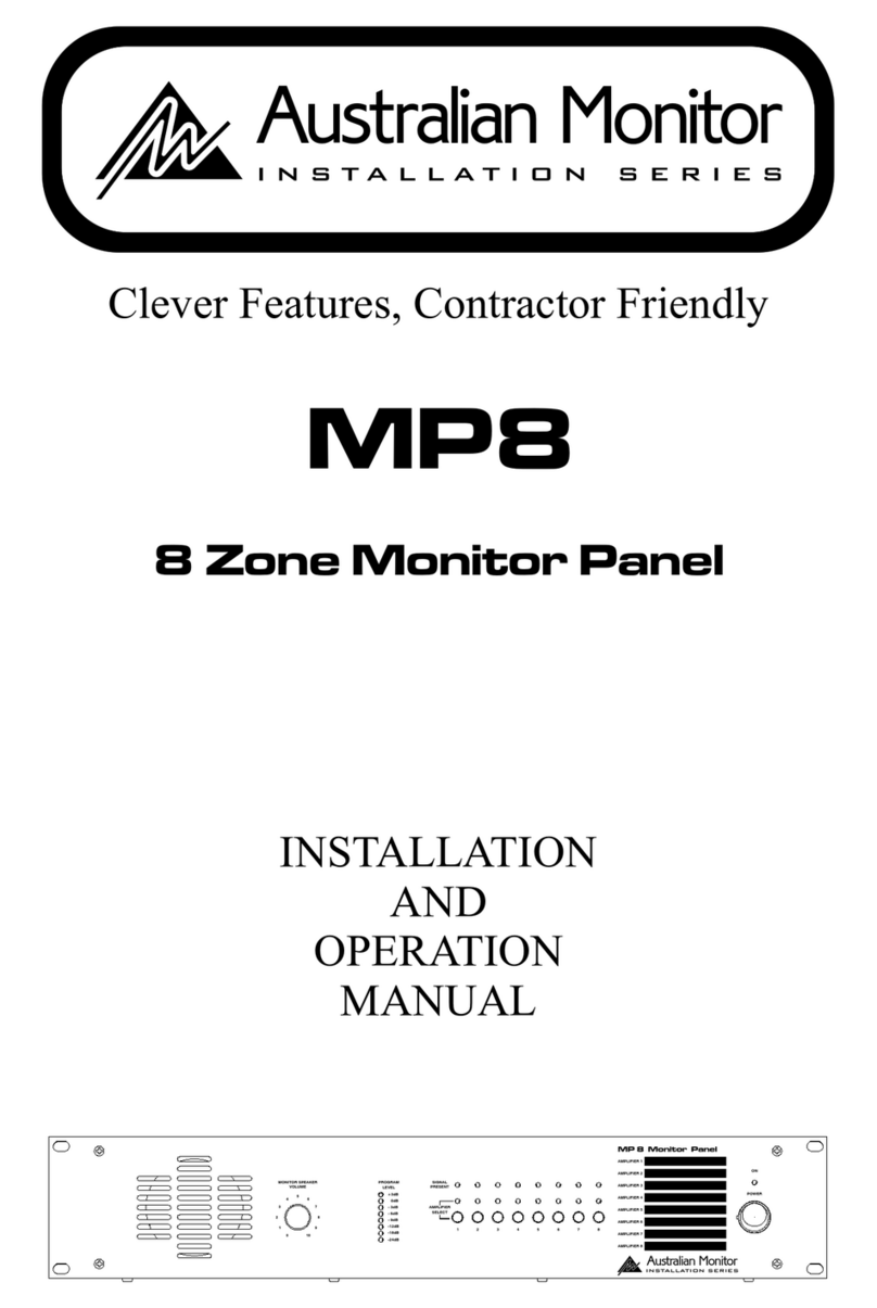 AUSTRALIAN MONITOR MP8 User manual