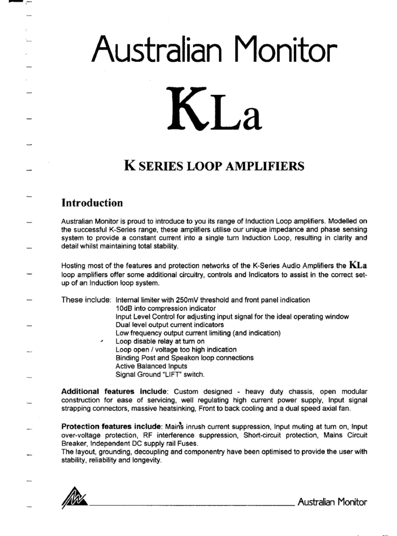 AUSTRALIAN MONITOR KLA User manual