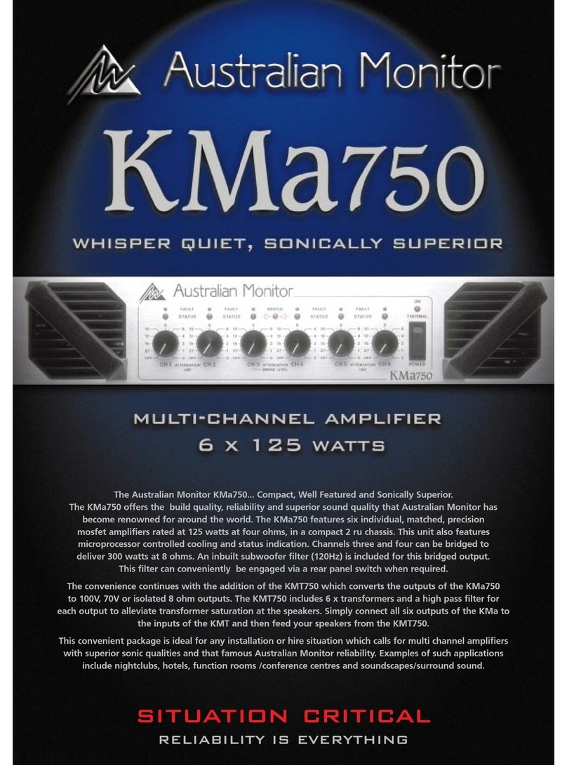 AUSTRALIAN MONITOR KMA750 User manual