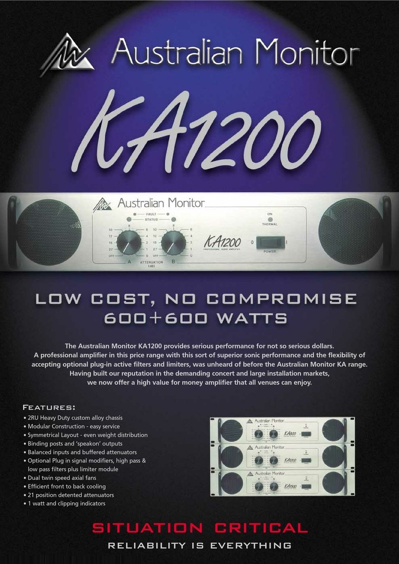 AUSTRALIAN MONITOR KA1200 Specifications