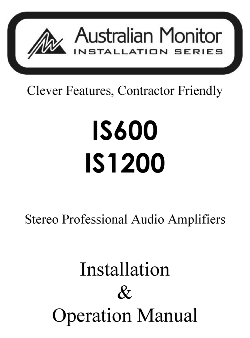 AUSTRALIAN MONITOR IS1200 User manual