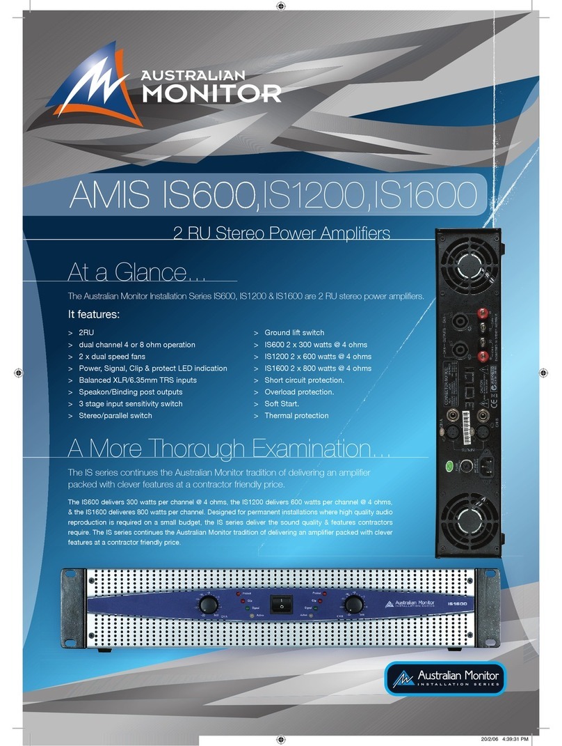 AUSTRALIAN MONITOR IS1200 User manual