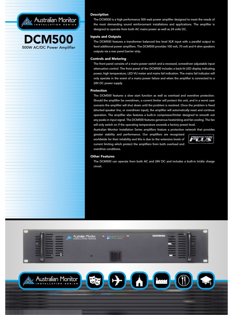 AUSTRALIAN MONITOR DCM500 - User manual