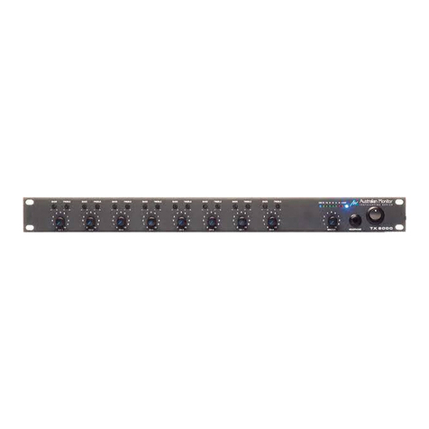 AUSTRALIAN MONITOR TX8000 - MANUEL 2 User manual