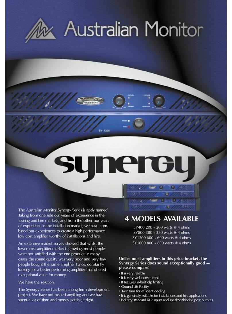 AUSTRALIAN MONITOR Synergy SY400 brochure AUSTRALIAN MONITOR Synergy SY400 brochure